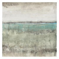 FOTOTAPETE Horizont über Türkis I 288/288 cm - Türkis, Papier (288/288cm) - Bilderwelten