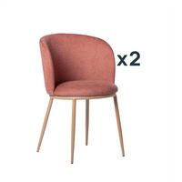 ESSZIMMERSTUHL Nolan Terrakotta / Orange 51 cm x 80 cm 2er-Set - Terracotta, Textil (51/80/57cm)