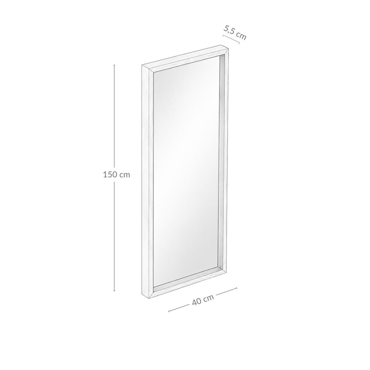 WANDSPIEGEL mit MDF-Rahmen 40/5,5/150 cm - Beige, Glas (5.5/150/40cm) - Home Styling Collection