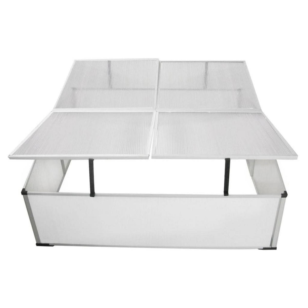 FRÜHBEET mit 4 Deckeln - Transparent, Kunststoff (108/41/110cm) - furnicato