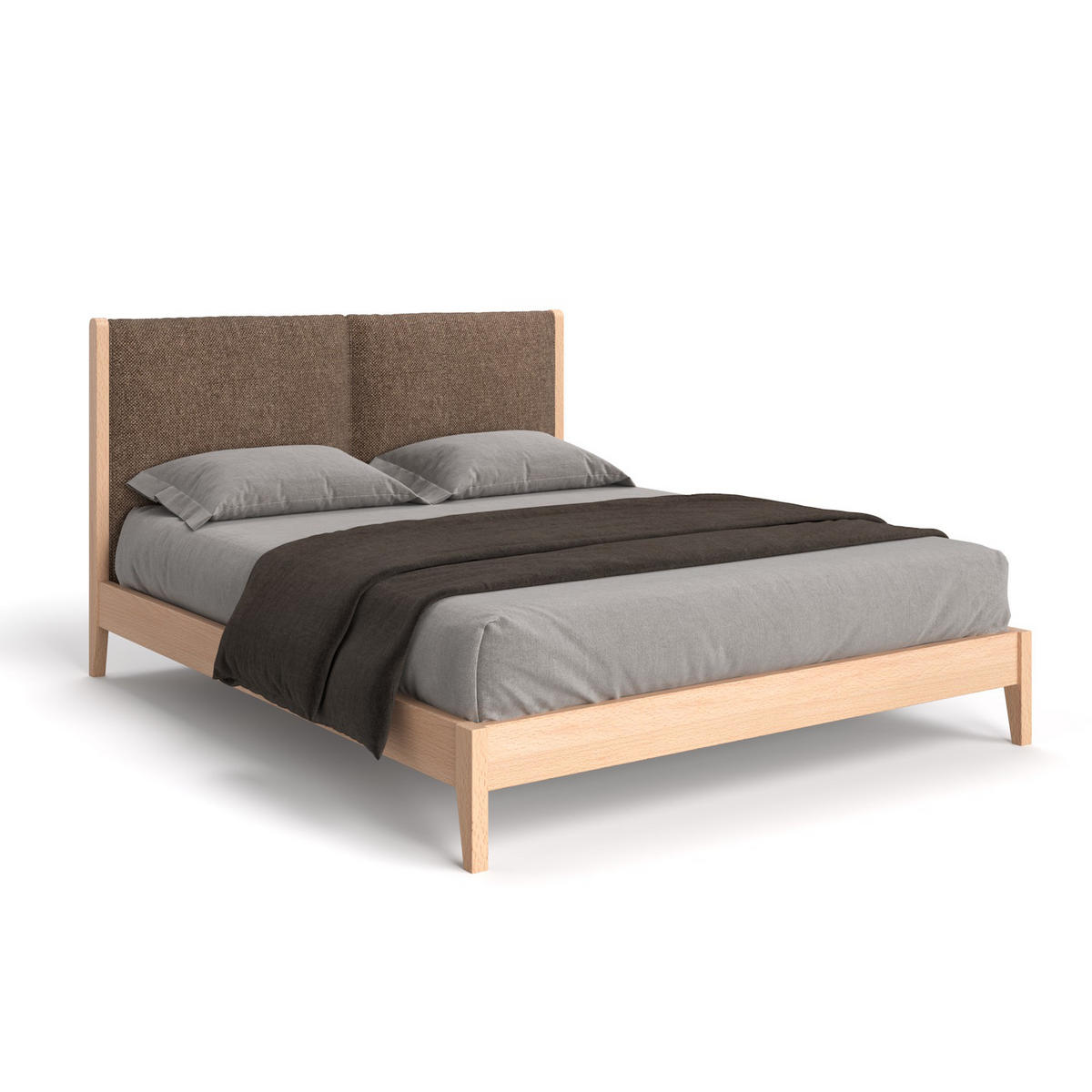 MASSIVHOLZBETT Vena aus Buche 200x220 cm, Storm 18 - Buchefarben/Naturfarben, Holz (200/220cm) - Danzz