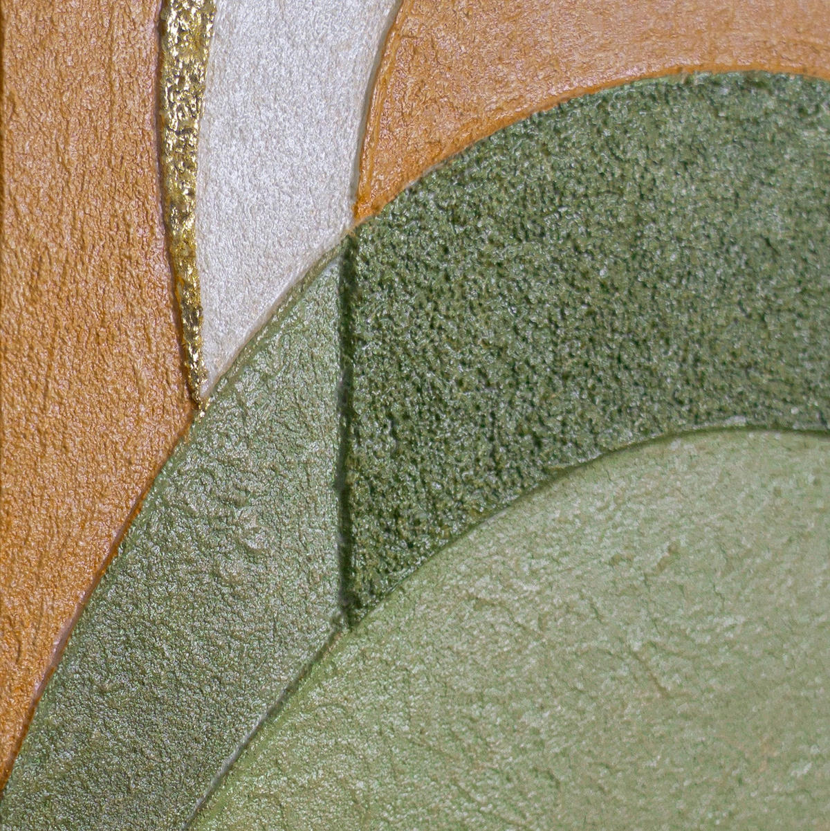GEMÄLDE Geometrie der Sonne Schattenfugenrahmen Eichefarben 70x50 cm - Eichefarben, Holz (70/50cm) - YS-art gallery