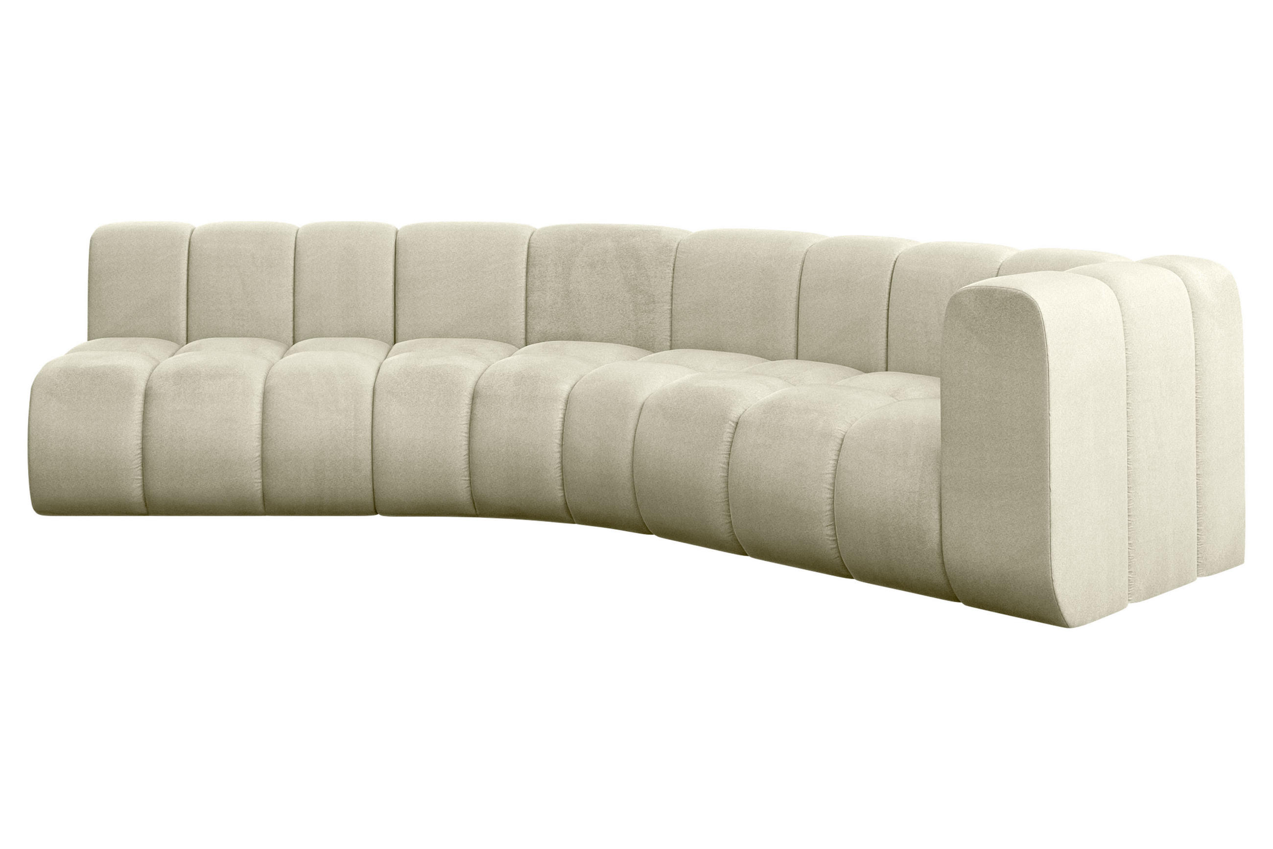 ECKSOFA modulares Sofa Karex-L1 - 308x194x70 cm Beige - Beige, Holzwerkstoff/Textil (308/194cm) - ALTDECOR