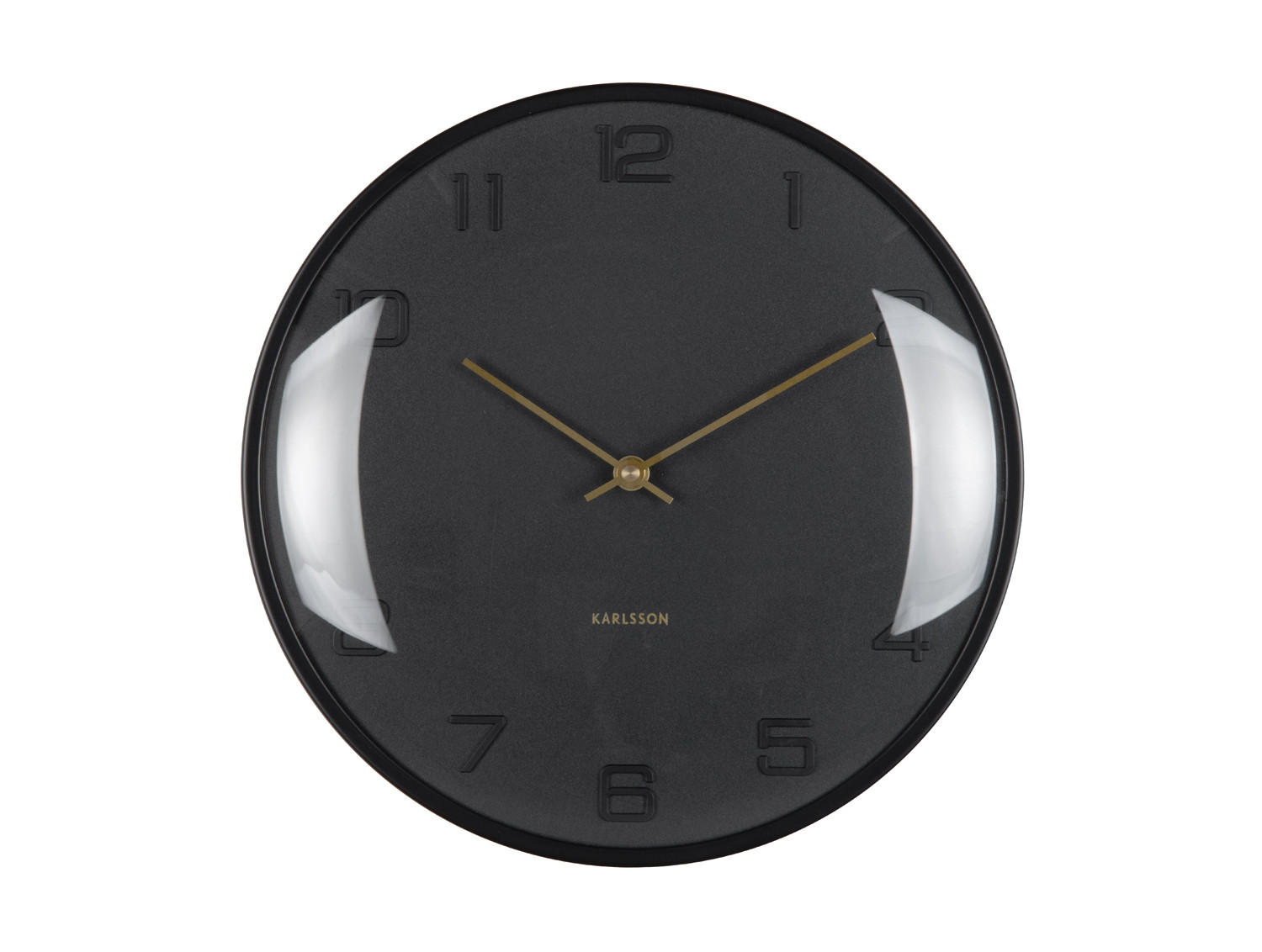 WANDUHR Fuerte Dome Schwarz 30.5/3/30.5 cm - Schwarz, Metall (3/30.5/30.5cm) - Karlsson