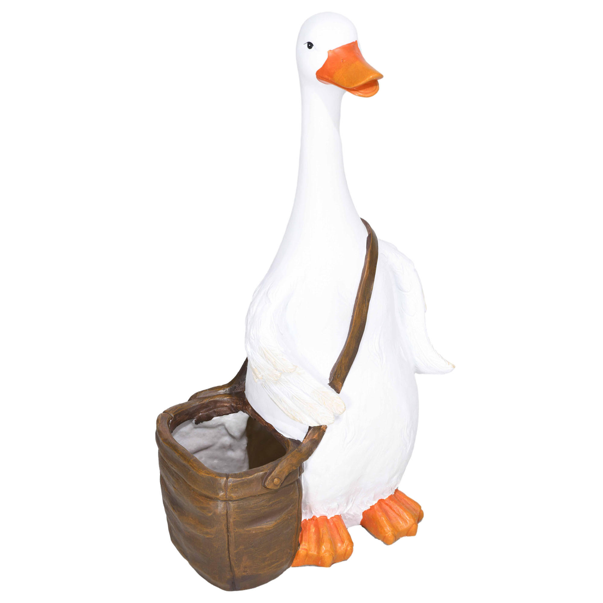 PFLANZTOPF mit Entwässerungsbohrung, Kräutertopf für Indoor, Outdoor, Kunstharz - Weiß, Kunststoff (60cm) - Outsunny