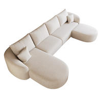 WOHNLANDSCHAFT DE-34817 U-Form 3-Sitzer Chaiselongue links Weiß - Weiß, Textil (168/85/336cm) - ComfortXL