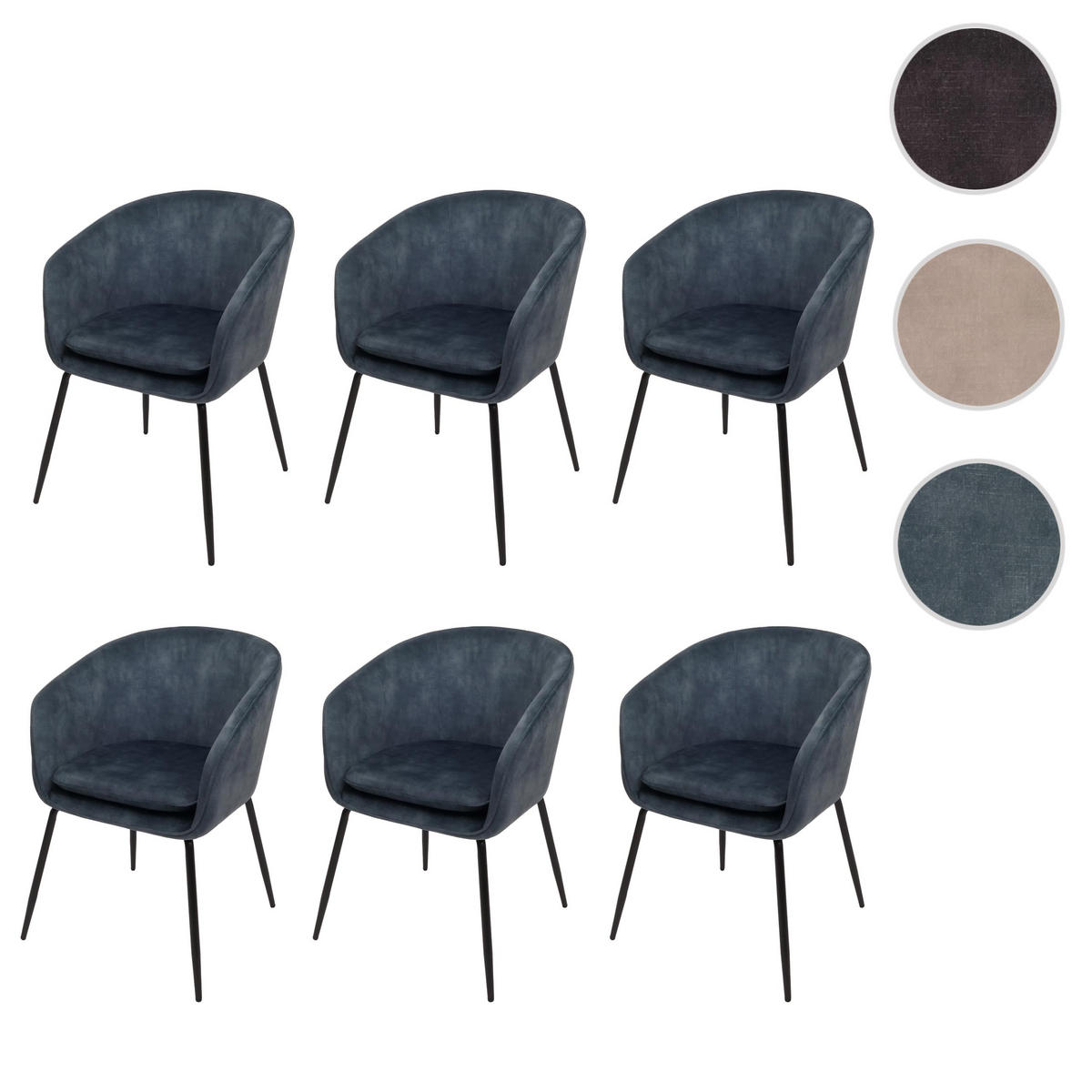 ESSZIMMERSTUHL Blau - Blau, Textil (57/79/53cm) - MCW