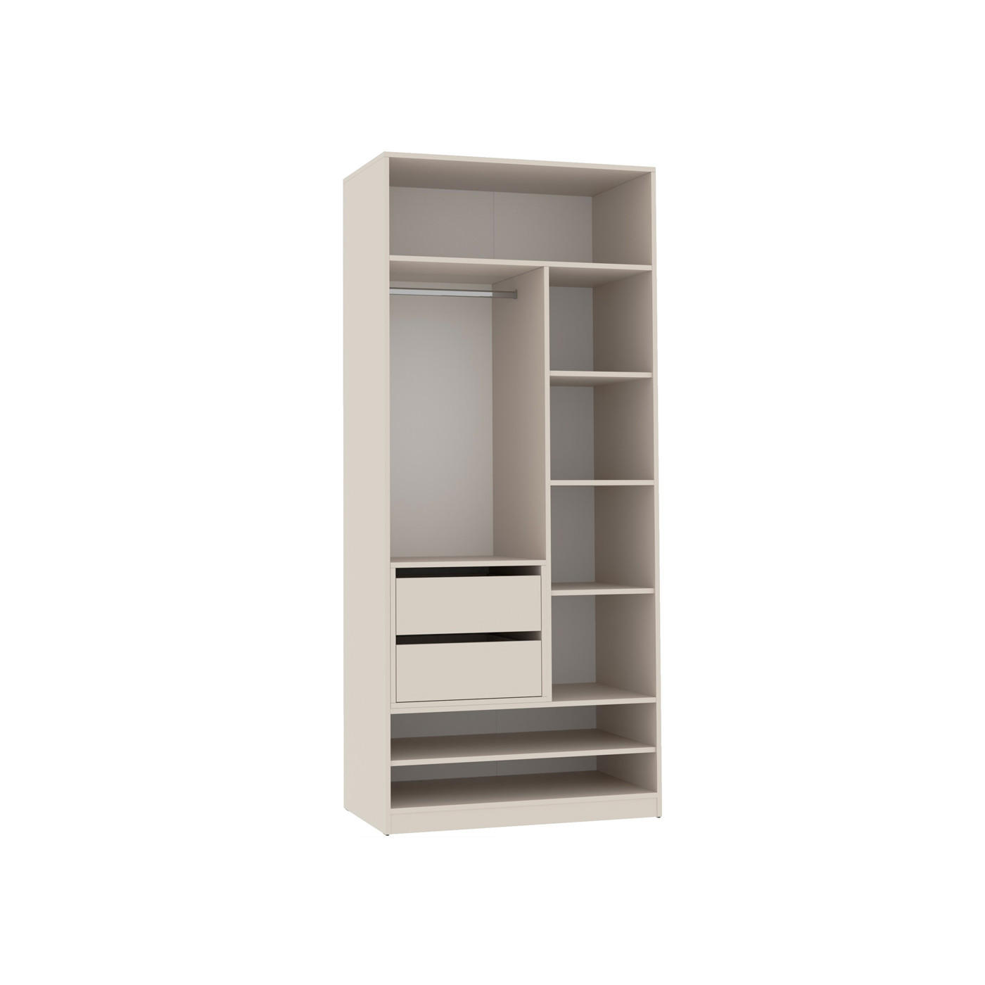 GARDEROBENSCHRANK OFFEN TRES 13C CASHMERE 90 x 206 x 51 - Kaschmir, Holzwerkstoff (90/206/51cm) - Marmex Möbel