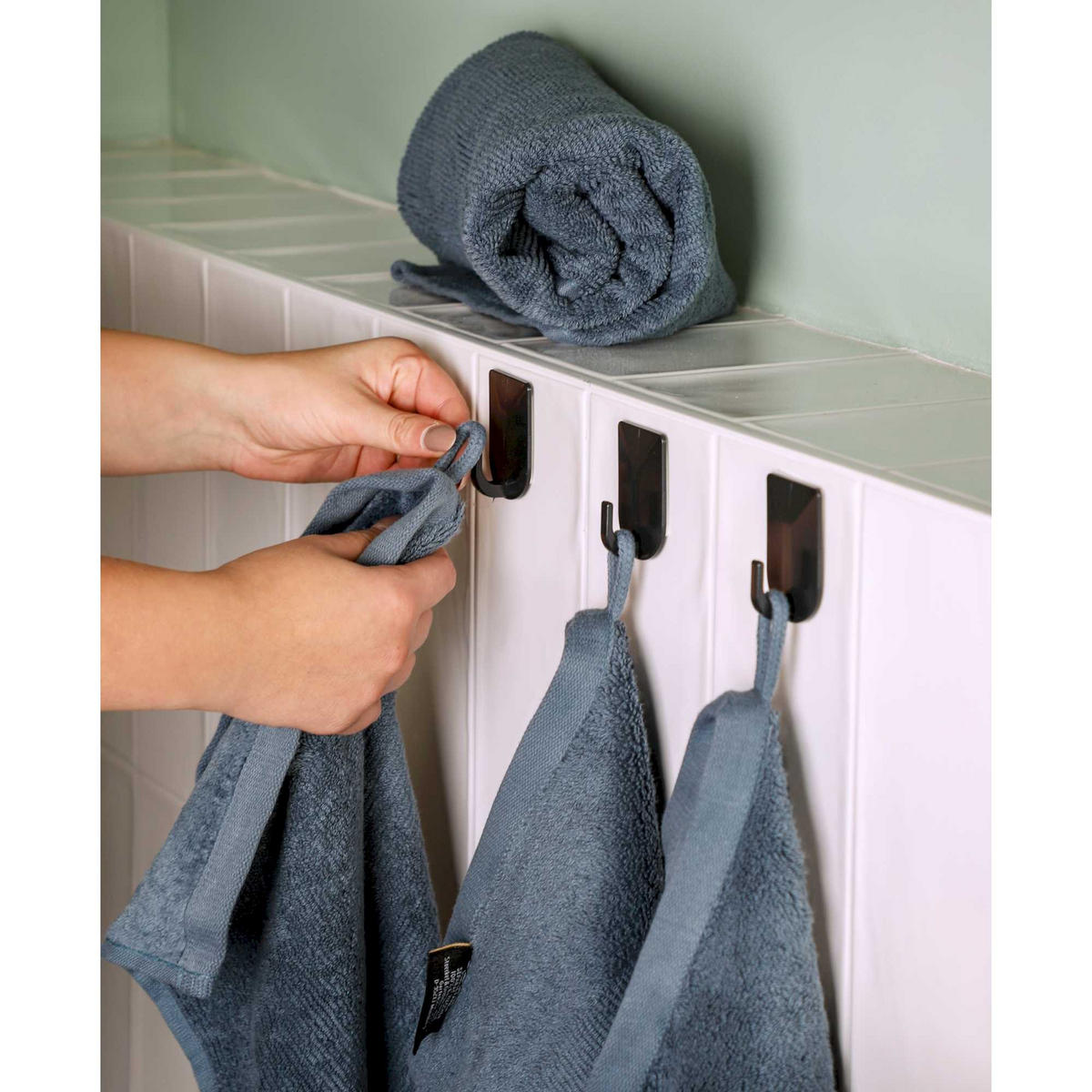 HANDTUCH SET SENSE 5tlg. - Blau, Textil (50/100cm) - Schöner Wohnen