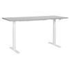SCHREIBTISCH grauweiß 180/72 cm elektrisch höhenverstellbar Destin III - Weiß/Grau, Holz (72/180/63cm) - Beliani