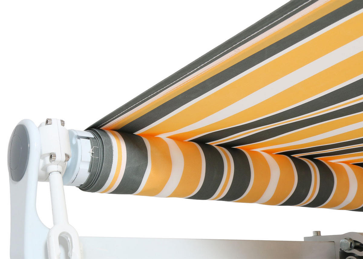 ALU-MARKISE Grau, Gelb - Gelb/Grau, Textil (250/18/200cm) - MCW