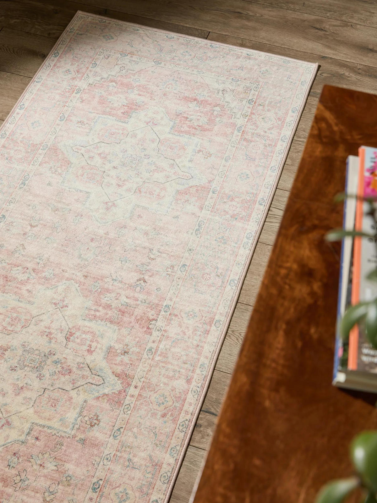 VINTAGE-LÄUFER Miray waschbar 80/240 cm - Rosa, Kunststoff (80/240cm) - benuta Nest