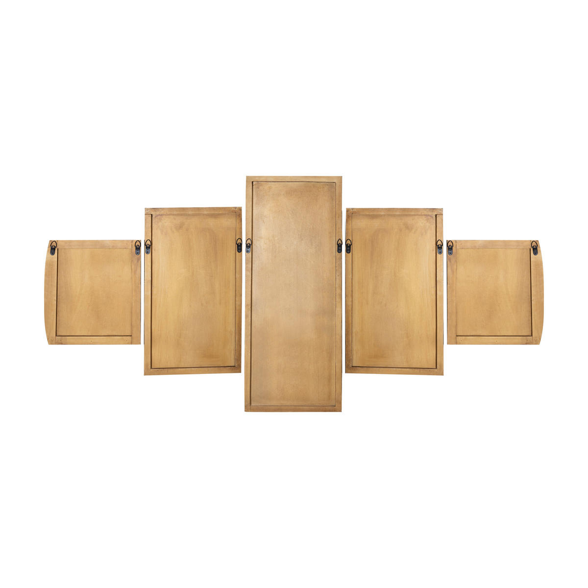 WANDPANEEL Sharlene Gold 180/1.5/90cm 5er-Set - Goldfarben, Holz (1.5/90/180cm) - PTMD Collection