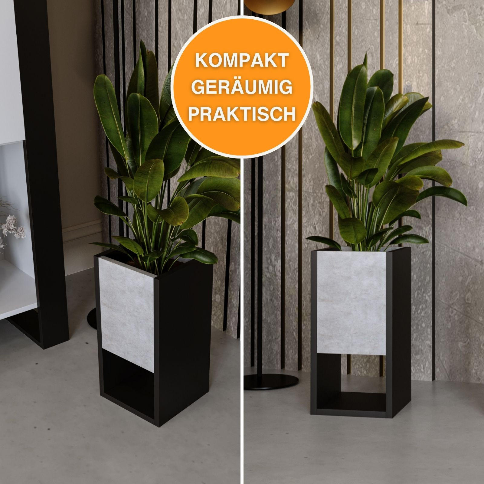 BLUMENKASTEN - Grau, Holzwerkstoff (23/45/23cm) - RAUMHIRSCH FURNITURE