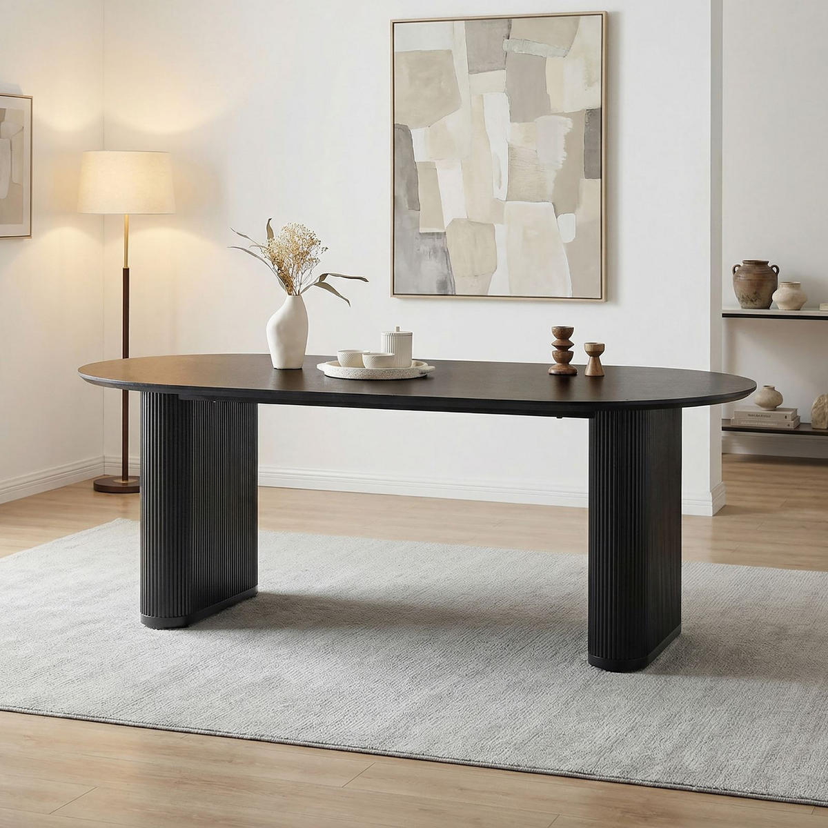 ESSTISCH DONOVAN - Schwarz, Holzwerkstoff (100/200/75cm) - IDIMEX