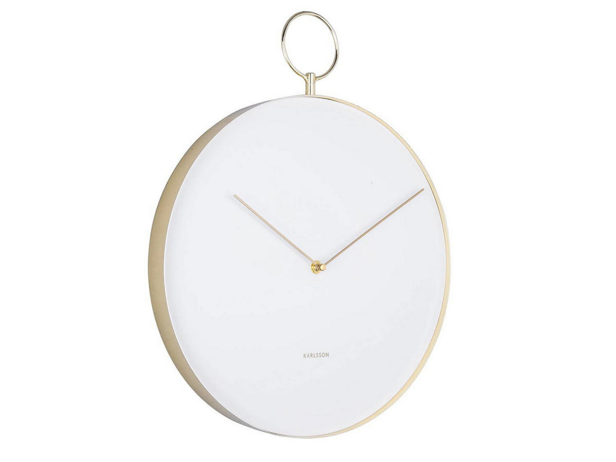 WANDUHR 34/43 cm - Weiß, Metall (34/43/1cm) - ONZENO