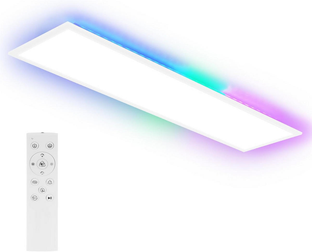LED-DECKENLEUCHTE Zavren 100/25/5 cm - Weiß, Metall (25/100/5cm) - ZMH