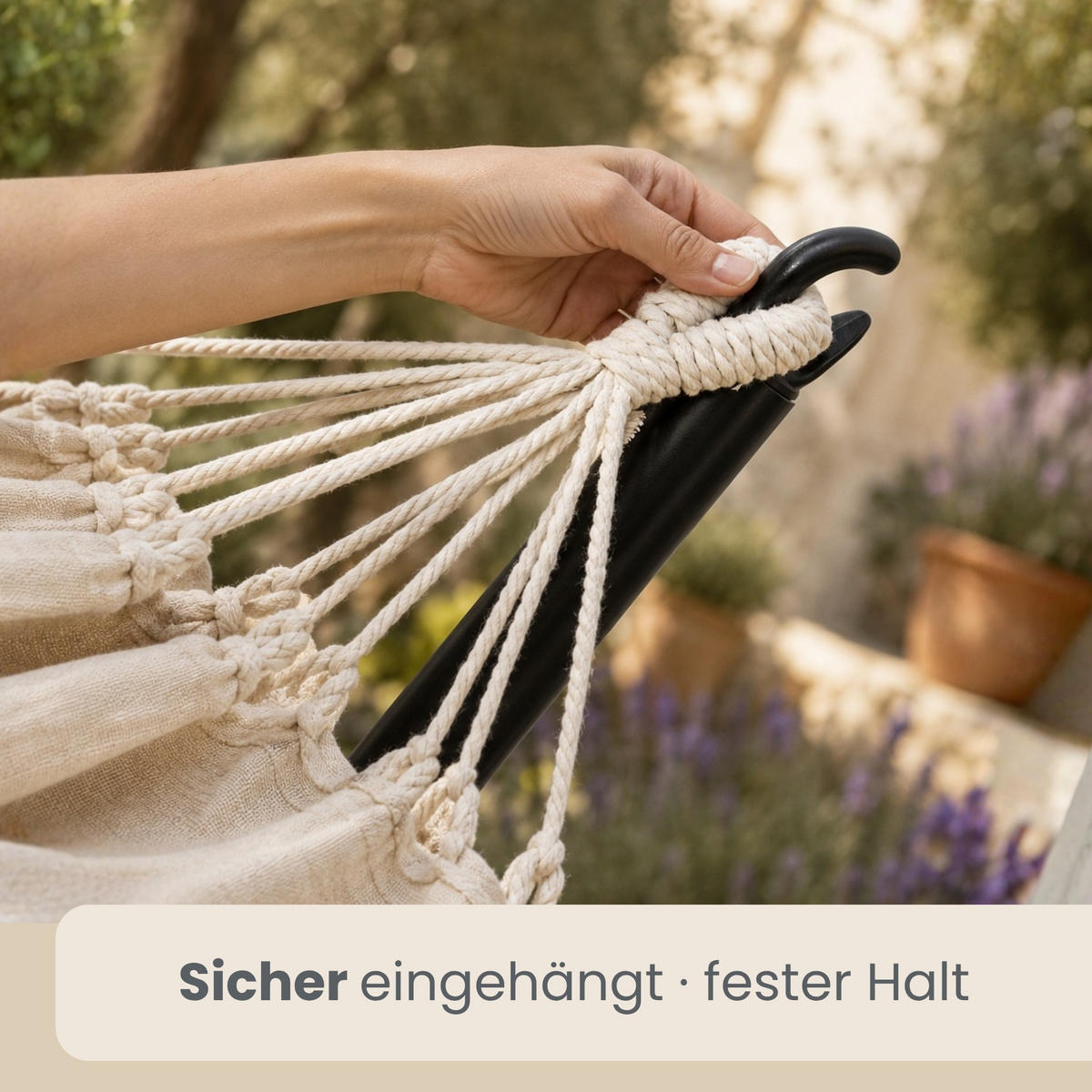 HÄNGEMATTENGESTELL bis 120kg, 310/100cm, schwarz - Schwarz, Metall (310/100/95cm) - Amanka