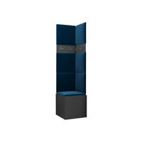 GARDEROBEN-SET Orion XXI - Blau/Graphitfarben, Holzwerkstoff/Kunststoff (42/186/46cm) - MIRJAN24