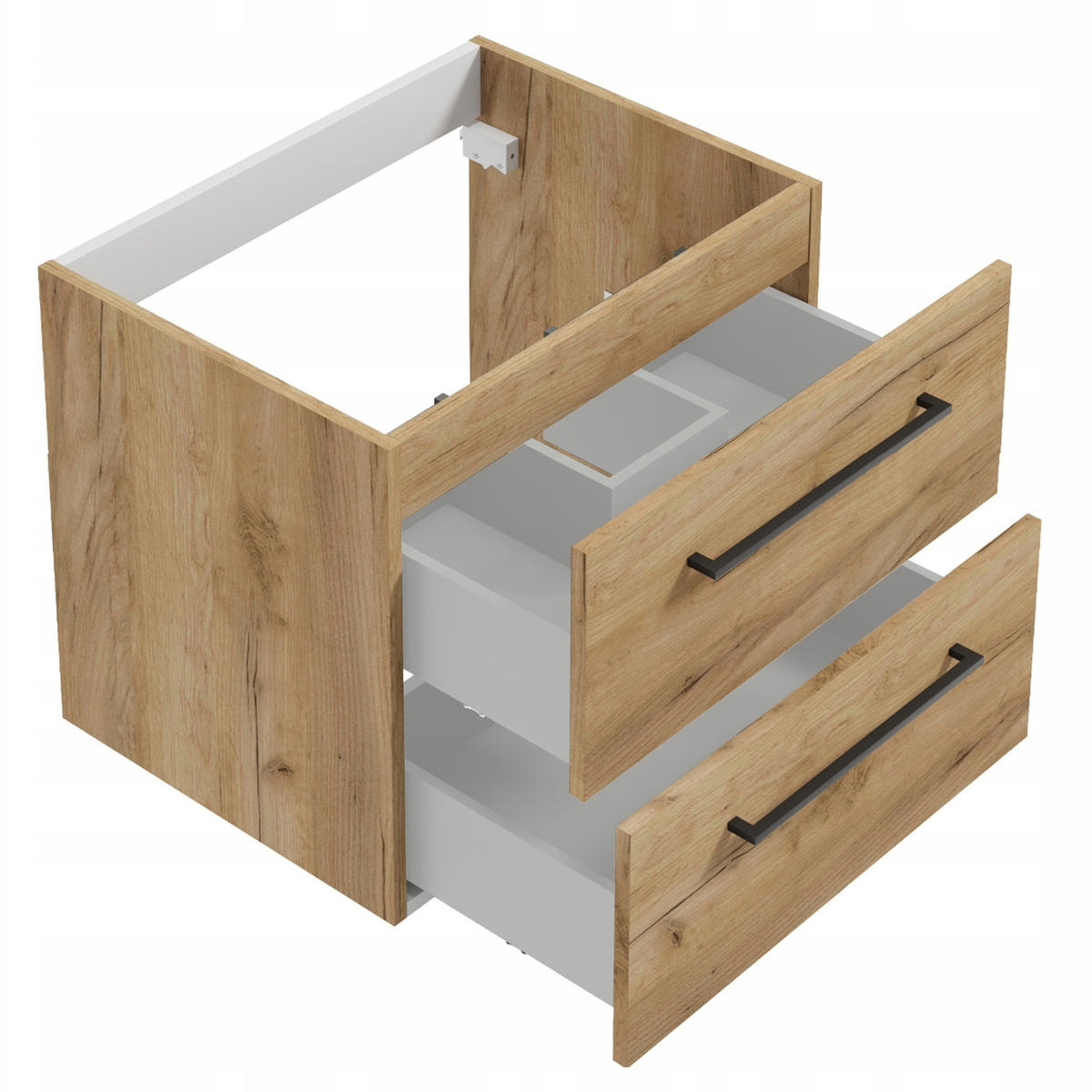 WASCHTISCHKOMBI 50cm mit Waschbecken + Armatur Eichenfarbe - Eichefarben, Holzwerkstoff (50/50/39cm) - Stamar