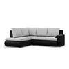 ECKSOFA LINKS MIT SCHLAFFUNKTION FORESTA, Grau + Schwarz - Schwarz/Grau, Textil (230/200cm) - Mebligo