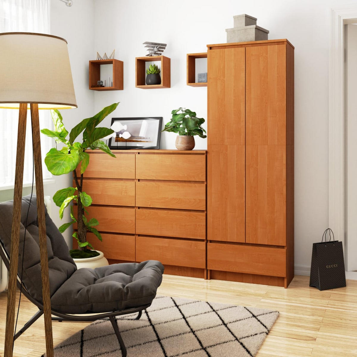 STANDREGAL Erlefarben 180/60/35 - Erlefarben, Holzwerkstoff (60/180/35cm) - RAUMHIRSCH FURNITURE