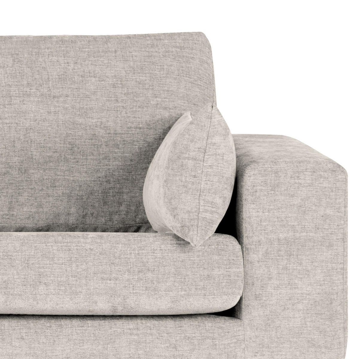2-SITZER SOFA - Eichefarben/Grau, Eichenholz/Textil (197/81/88cm) - home24