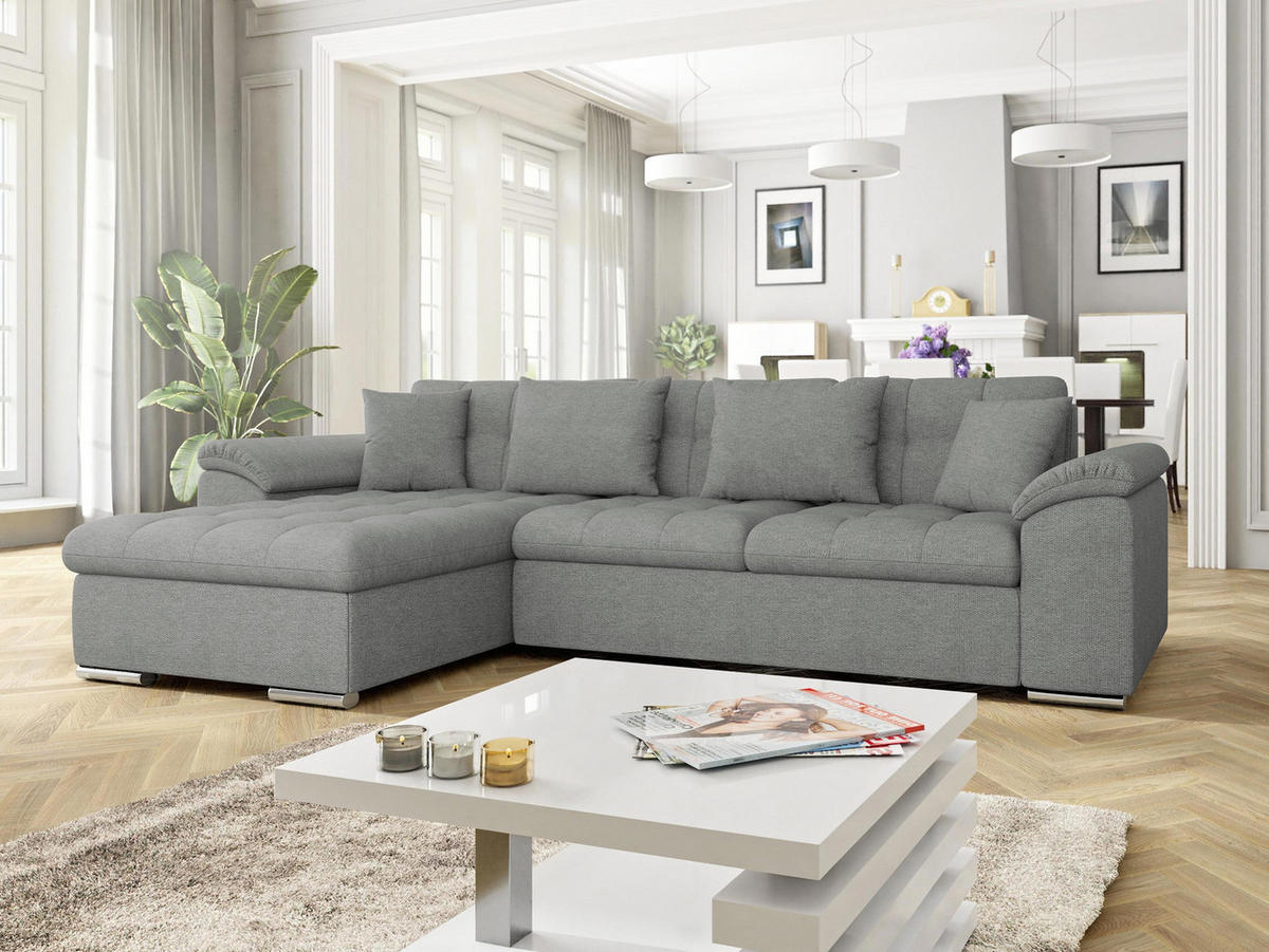 ECKSOFA Diana, Seite: Links - Alufarben, Holz/Textil (280/160cm) - MIRJAN24
