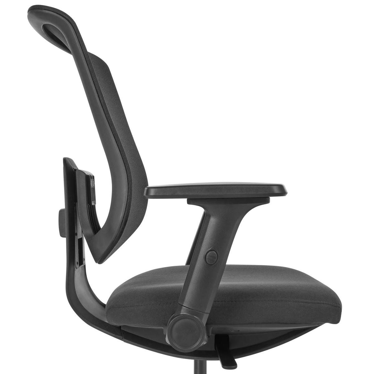 KANCELÁŘSKÁ ŽIDLE Látka Černá Sero - černá, textil (66/95/58cm) - Beliani