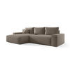 ECKSOFA MONA mit Schlaffunktion POSO 03 Links - Hellbraun, Textil (175/280cm) - Bedante