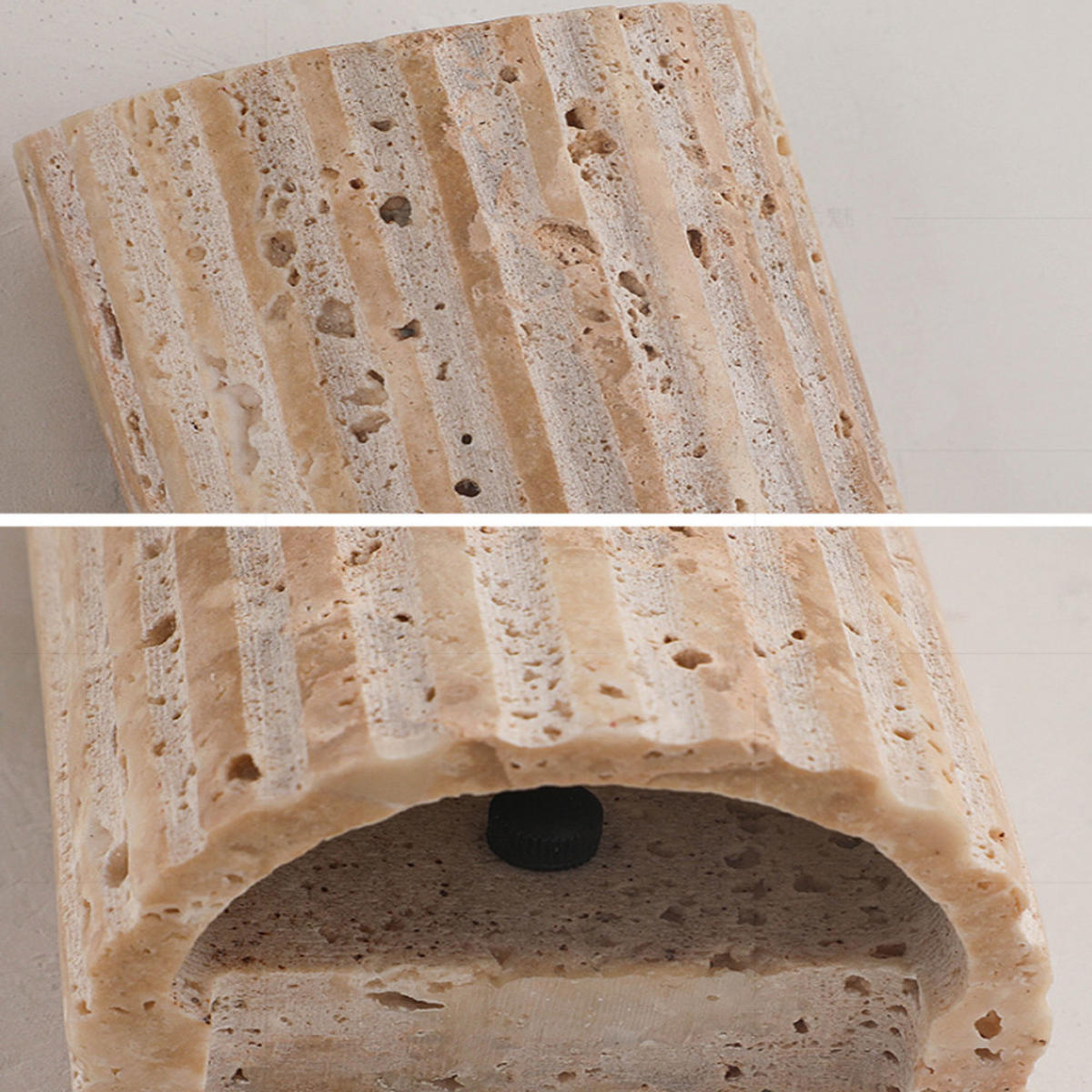WANDLEUCHTE, 16,5 × 9 cm - Braun, Stein (9/9/16.5cm) - Weltevree