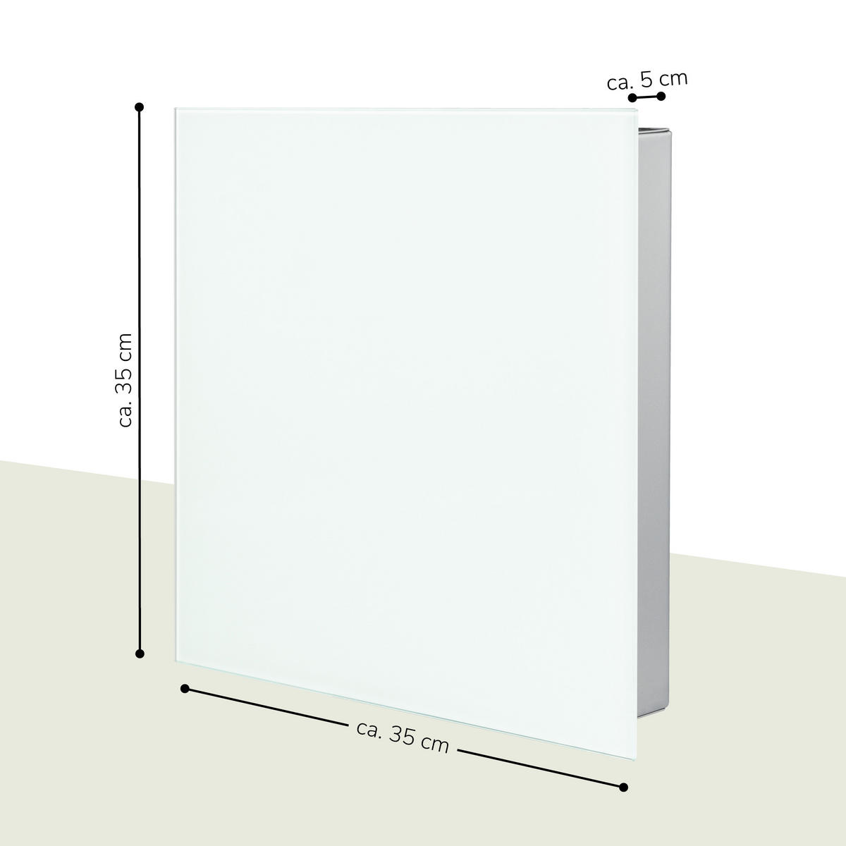 SCHLÜSSELKASTEN, weiß, Metall - Weiß, Metall (35/35/5cm) - bremermann