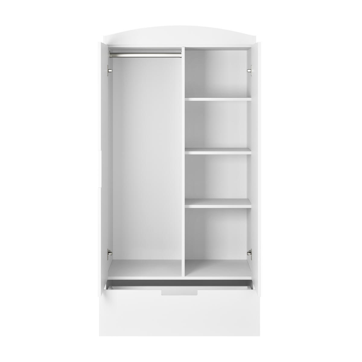 KINDERKLEIDERSCHRANK Classic - Weiß, Holzwerkstoff (36/187/90cm) - RAUMHIRSCH FURNITURE