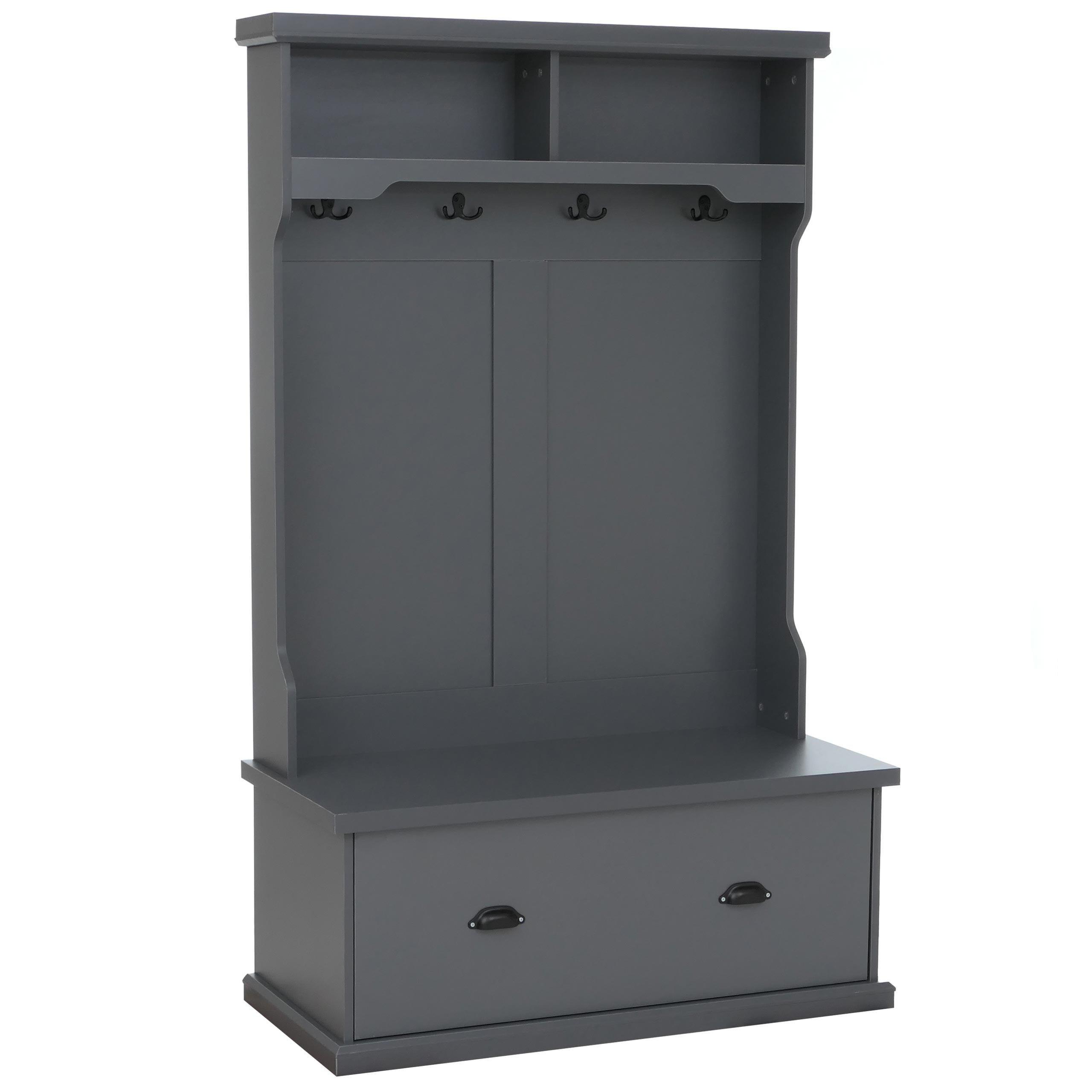 GARDEROBE Dunkelgrau - Dunkelgrau, Holz (100/163/47cm) - MCW
