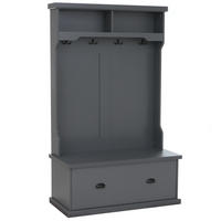 GARDEROBE Dunkelgrau - Dunkelgrau, Holz (100/163/47cm) - MCW