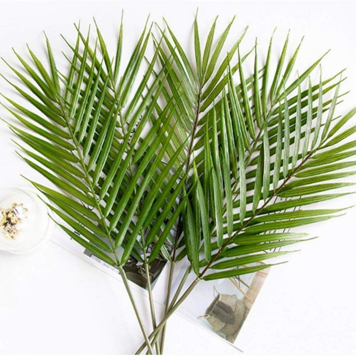 KÜNSTLICHE Palmblätter 6-teiliges Set 74 cm - Grün, Kunststoff (30cm)
