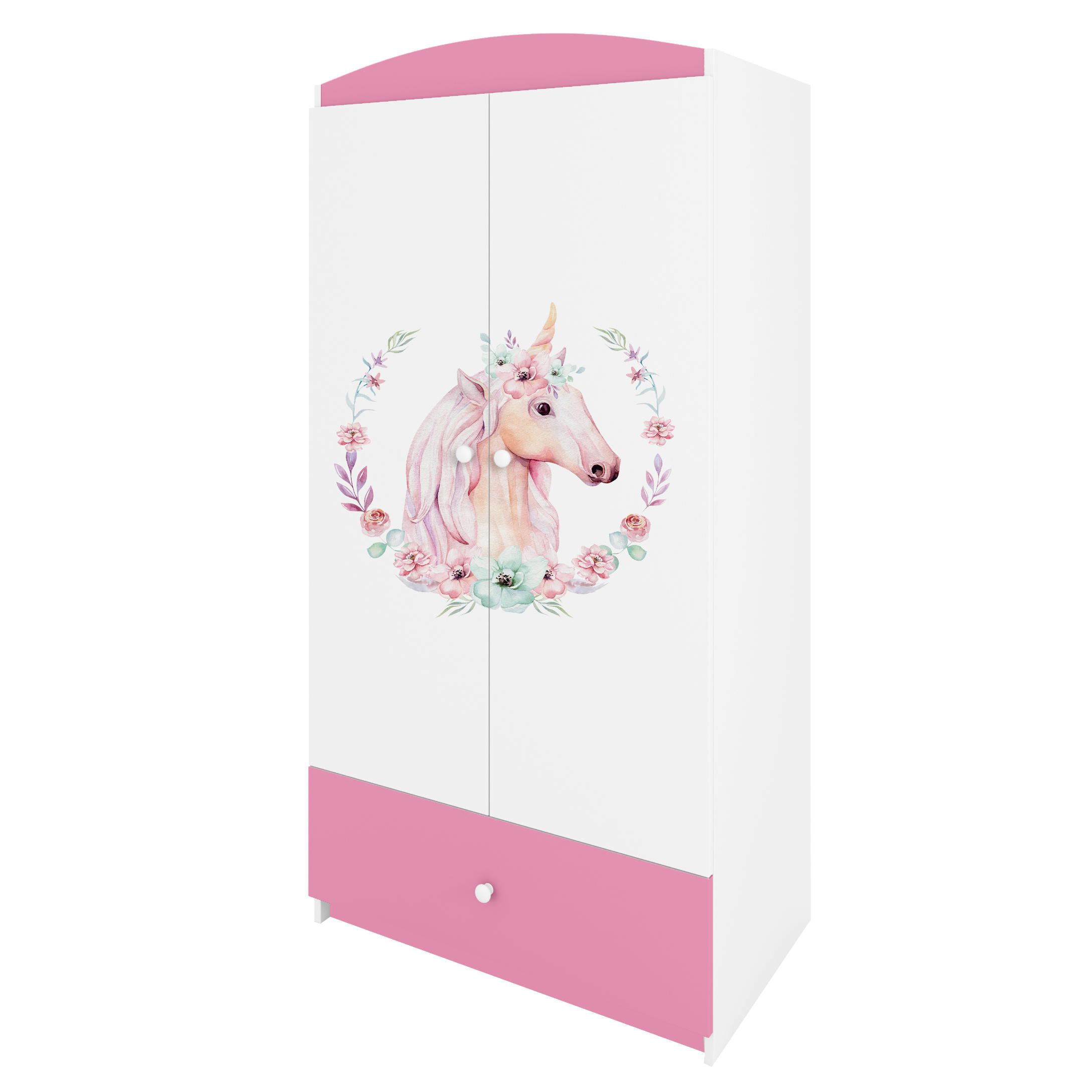 Thumbnail - Raumhirsch Furniture Kinderkleiderschrank, Hellrosa, Holzwerkstoff, 90x175x52 cm, Kinder- & Jugendzimmer, Kindermöbel, K...