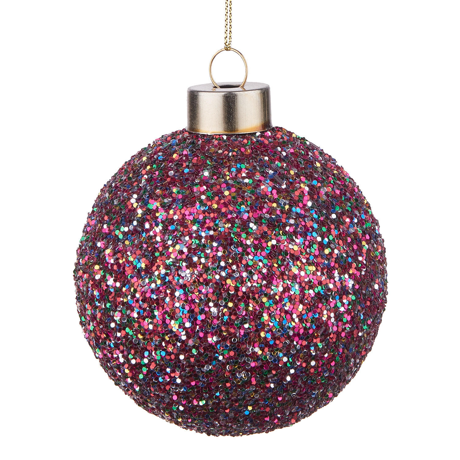 CHRISTBAUMKUGEL Hang On Glitter - Multicolor, Glas (8/10/8cm) - Butlers