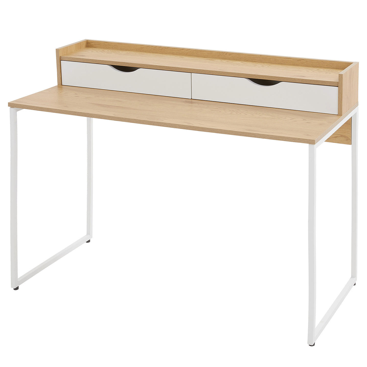 SCHREIBTISCH Modernist - Braun/Weiß, Holzwerkstoff (55/120/85cm) - Butlers