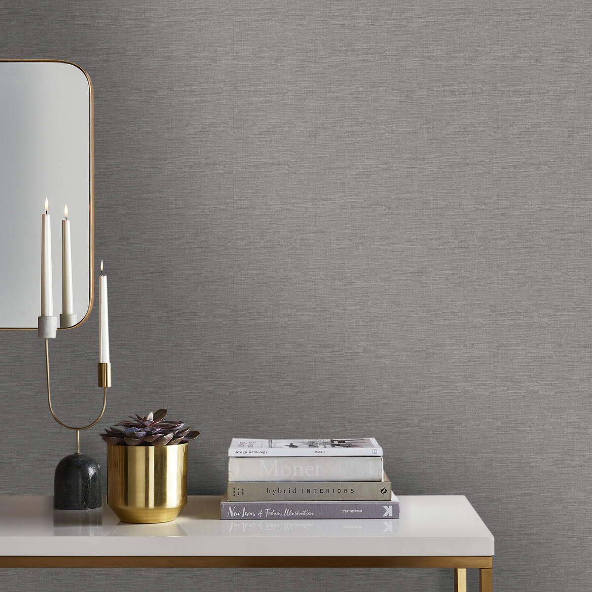 VLIESTAPETE Extra Breit - Yarn Shadow 10mx104cm - Hellbraun, Papier/Kunststoff (104/1000cm) - Superfresco Easy