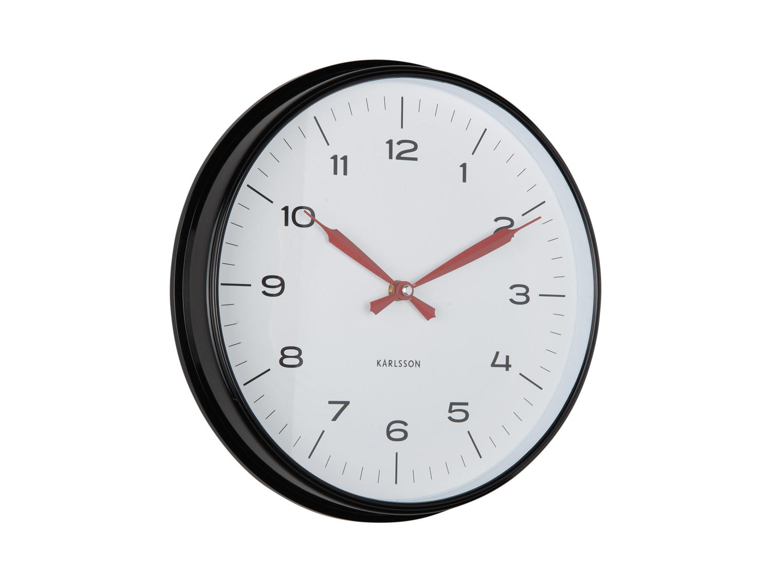 WANDUHR Modern Factory Ø30 cm - Schwarz, Kunststoff (30/4.5/30cm) - Karlsson