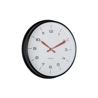 WANDUHR Modern Factory Ø30 cm - Schwarz, Kunststoff (30/4.5/30cm) - Karlsson