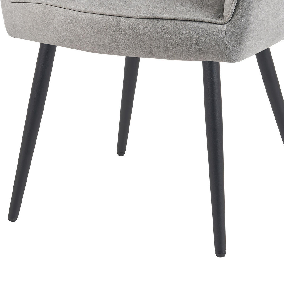 ESSZIMMERSTUHL Mika-Pia - Hellgrau/Schwarz, Textil/Metall (60/87/65cm) - DUBI Möbel