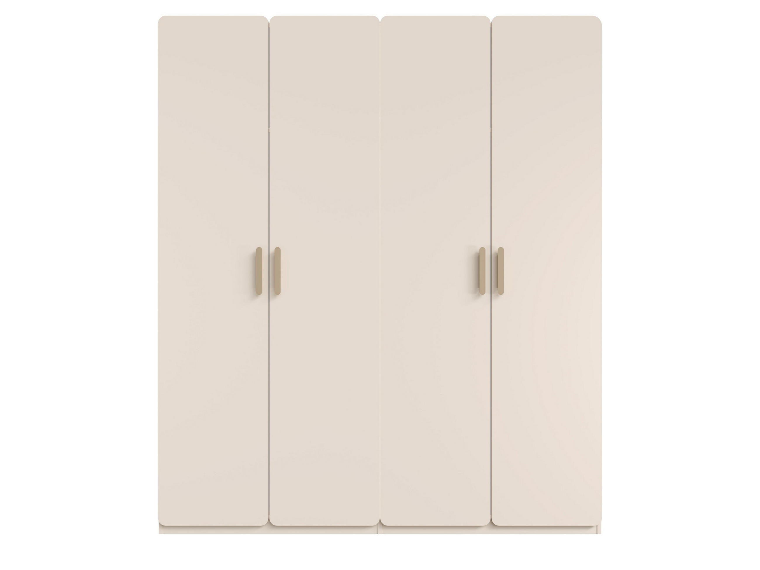 DREHTÜRENSCHRANK LOKIRN 179/210/58,1cm 4-türig Sandbeige - Sandfarben, Holzwerkstoff (179/210/58.1cm) - MASSENO