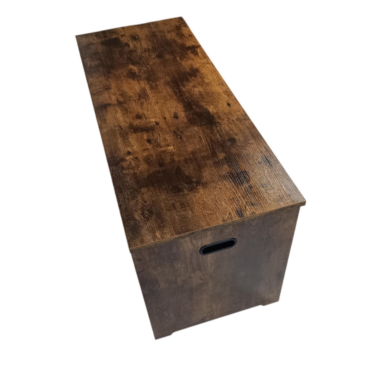 TRUHENBANK Holzoptik Dunkelbraun Sitzbank 100×40×46 cm - Dunkelbraun, Holzwerkstoff (100/46/40cm) - Begryf