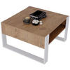 COUCHTISCH Holzwerkstoff rechteckig stabil Nussbaumfarben 45/71.5/68cm - Nussbaumfarben/Weiß, Holzwerkstoff (71.5/68/45cm) - CraftPAK