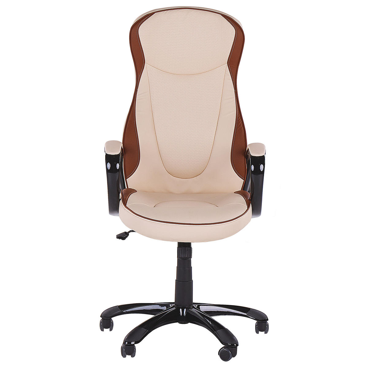 BÜROSTUHL Kunstleder Beige Felicity - Beige, Kunststoff/Textil (63/117/63cm) - Beliani