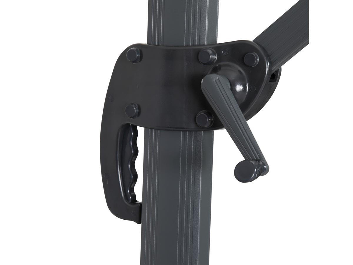 SONNENSCHIRM sun 4 Grau - Grau, Metall (400/300cm) - Habitat Garten