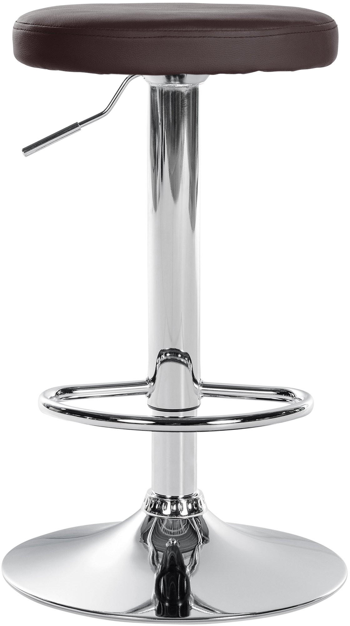 BARHOCKER 2er Set Lederlook braun - Braun, Textil/Metall (38.5/60/38.5cm) - CLP