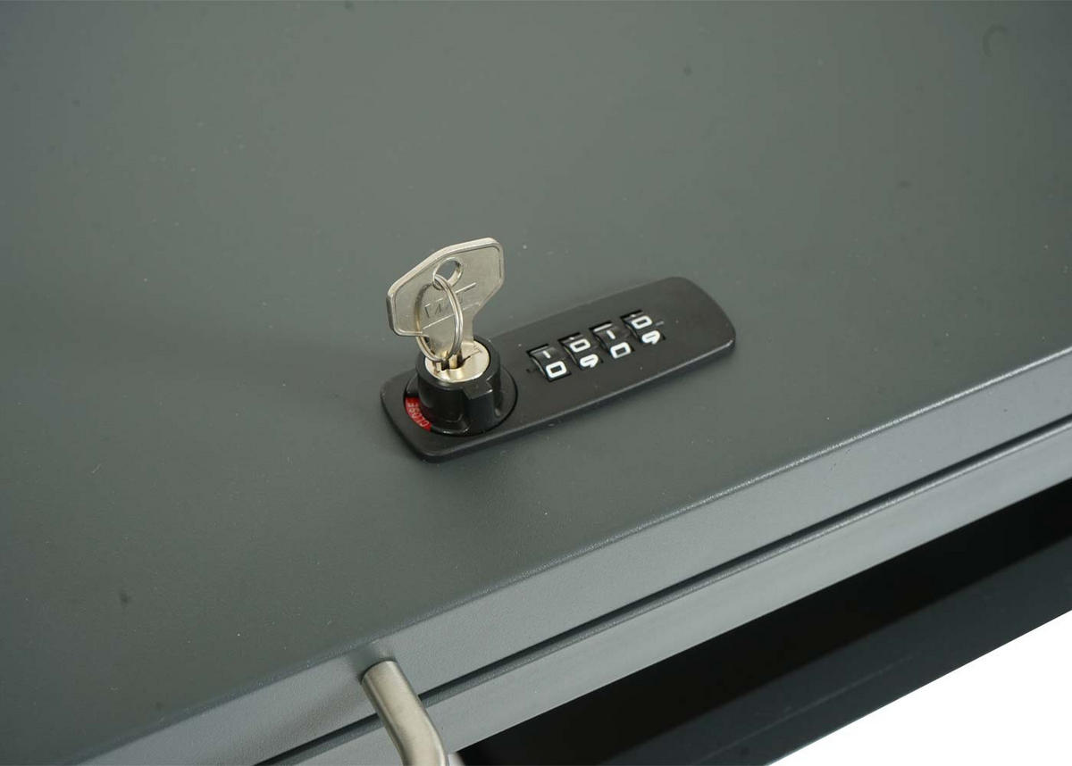 MÜLLTONNENBOX 1er XL 117x72x98cm Anthrazit Kirsche-Holzoptik Dunkelbraun - Kirschbaumfarben, Metall (72/117/98cm) - PROREGAL